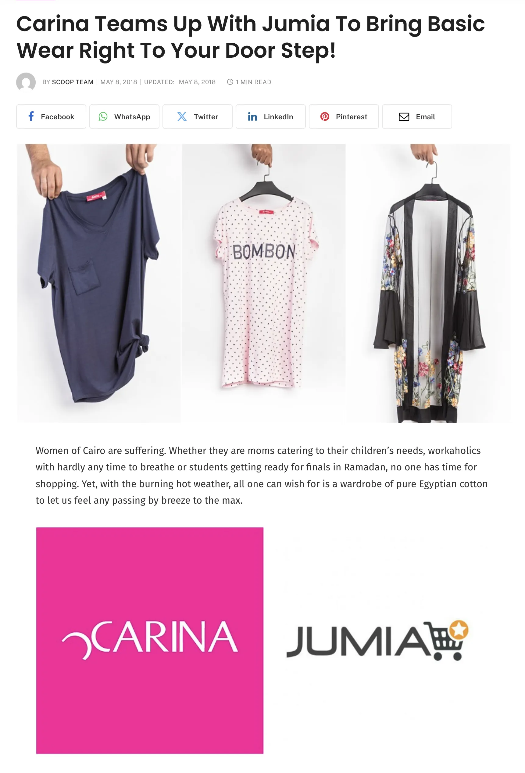 Carina x Jumia collaboration