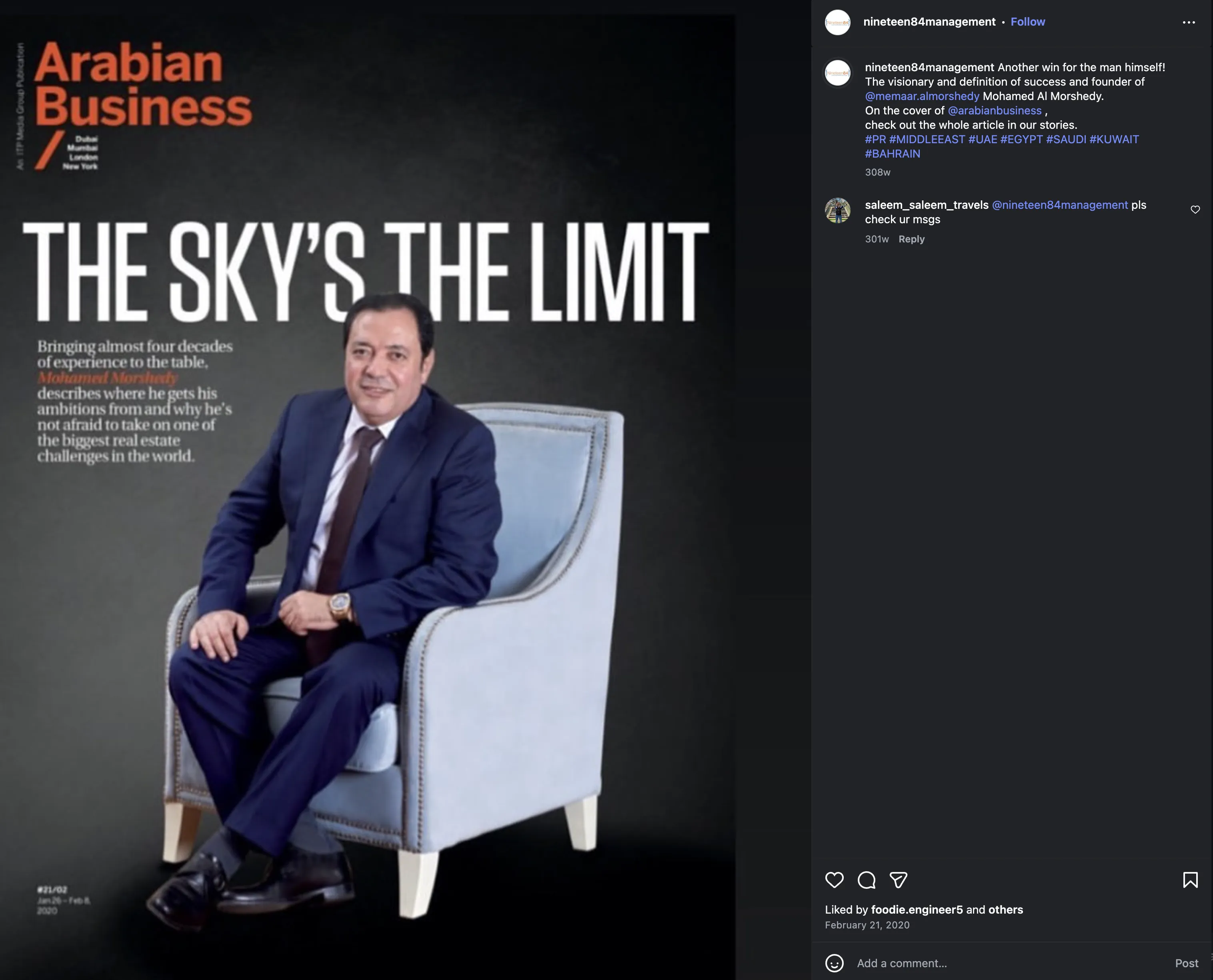 Mohamed Al Morshedy Arabian Business cover