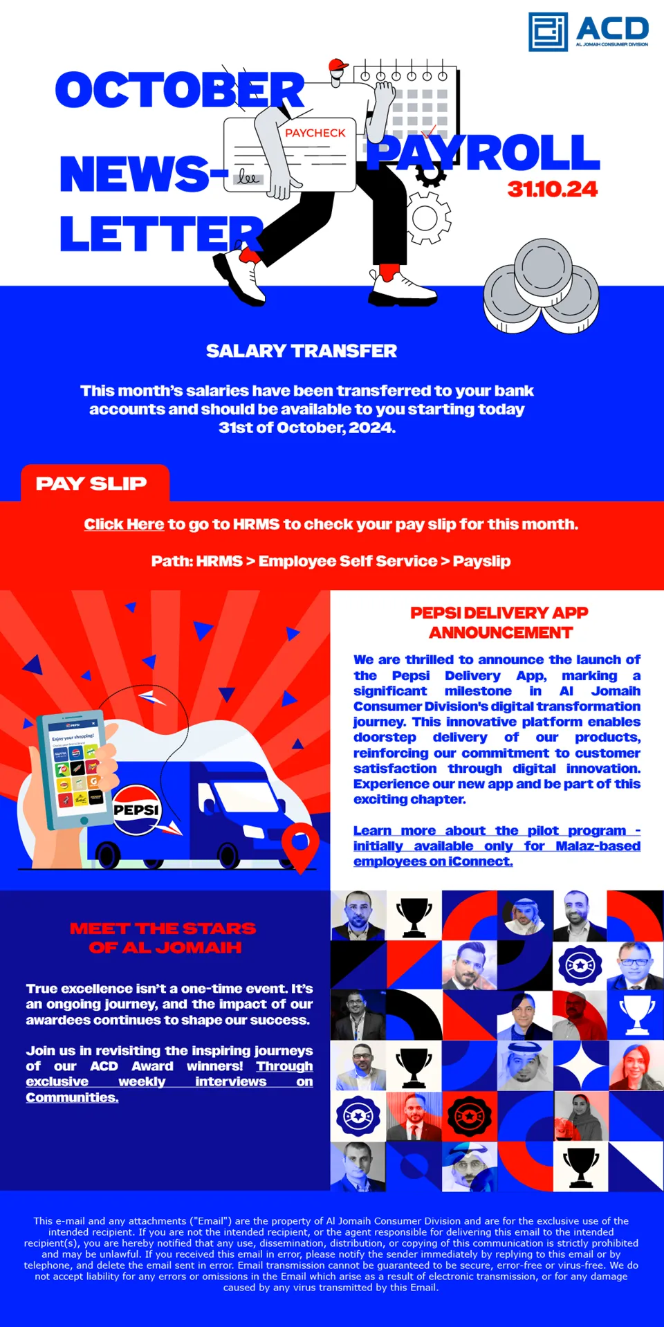 PepsiCo payroll newsletter