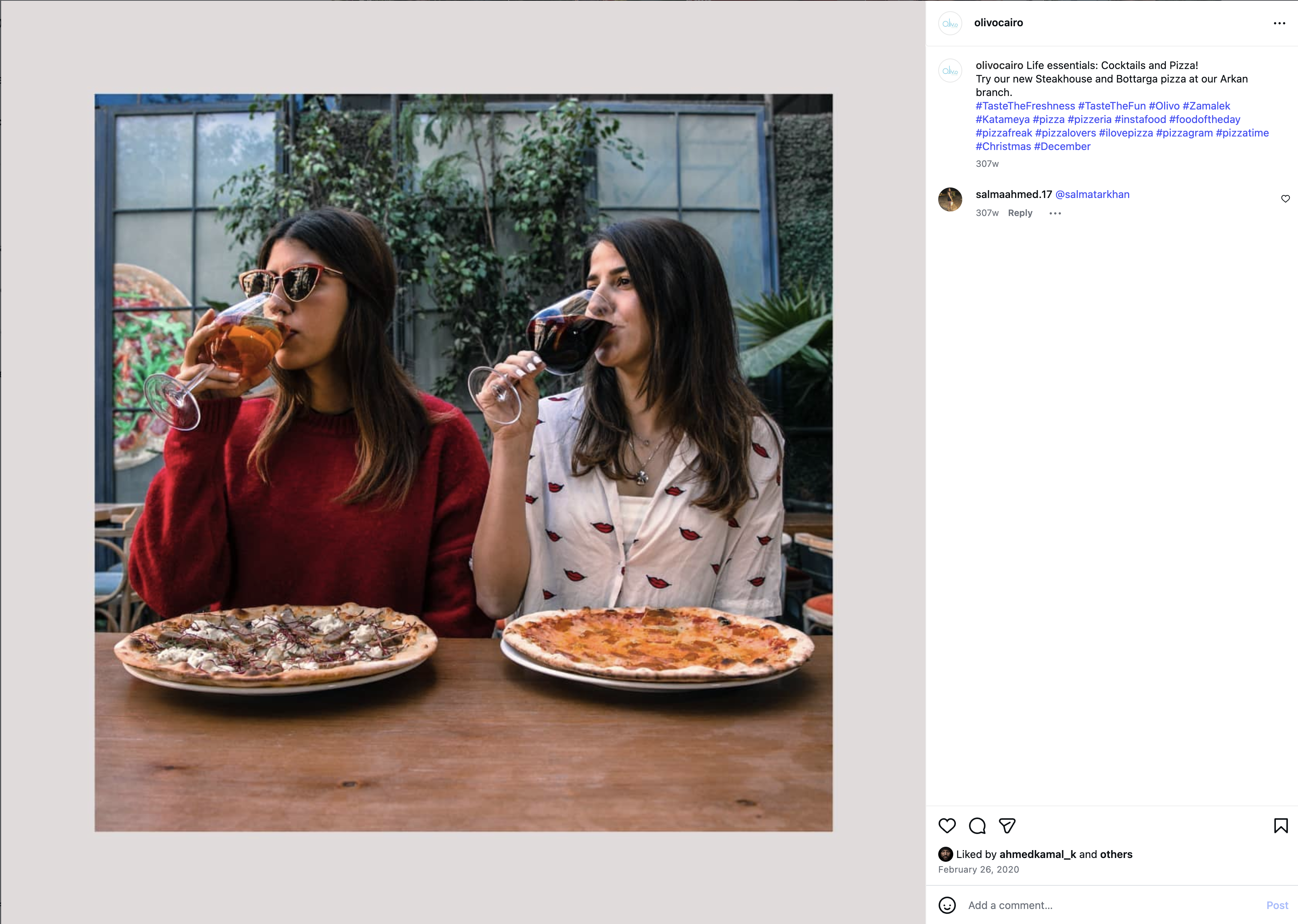 Olivo Cairo social media strategy and content