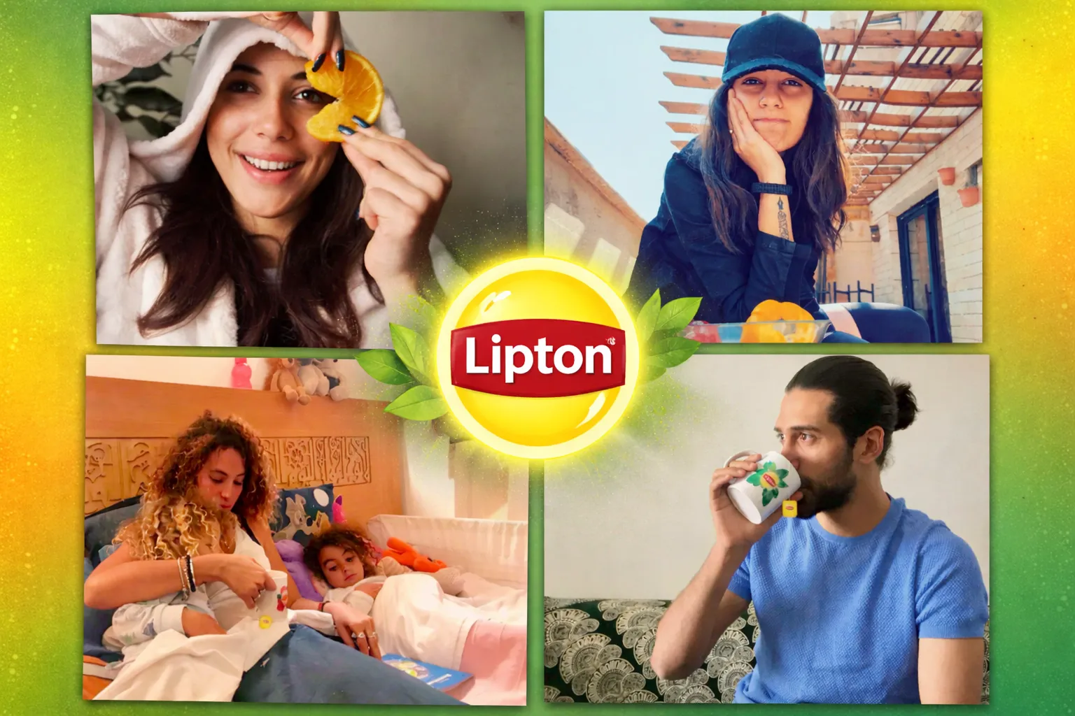 Lipton Herbal Infusions campaign collage